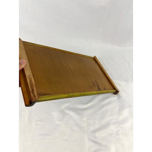 Vintage Reverse Painted Glass Wooden Serving Tray Southwestern Art Desert Couple - Picture 7 of 14